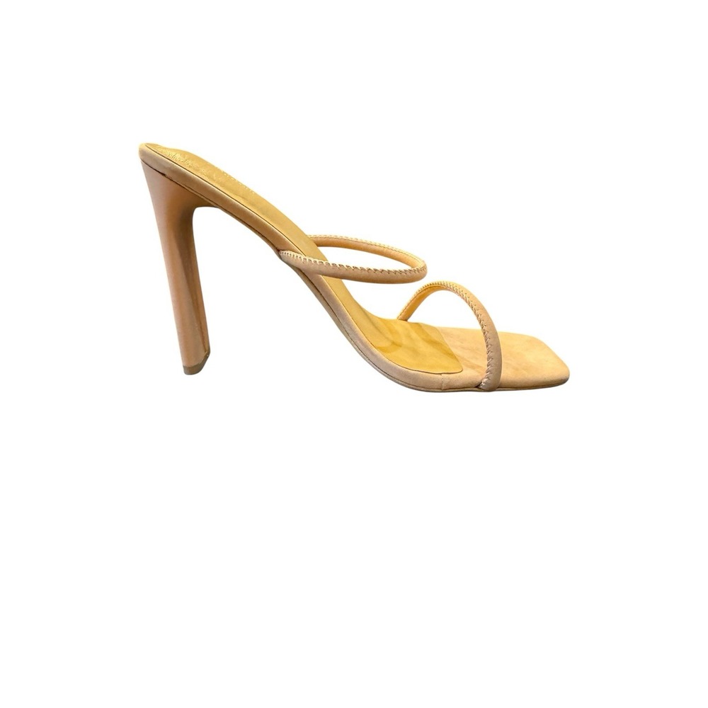 Tony Bianco Beige Tan Strappy High Heel Slide Sandals